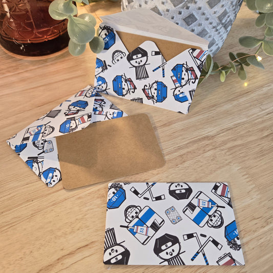 ensemble d'enveloppes de cartes-messages  - HOCKEY