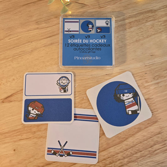 ensemble d'étiquettes autocollantes - HOCKEY