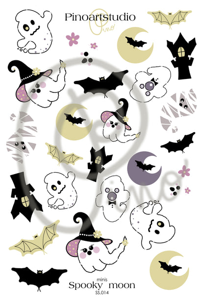 SS.014 |  sticker sheet - SPOOKY MOON minis