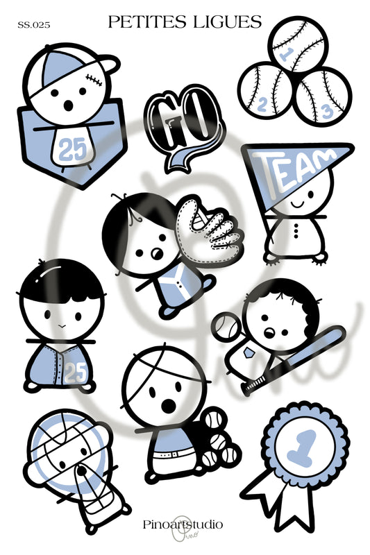 SS.025 | feuille d'autocollants - PETITES LIGUES