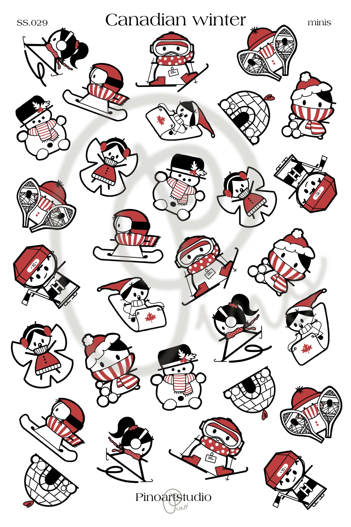 BD.010 | bundle sticker sheet - CANADIAN WINTER JOURNAL