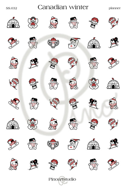 BD.010 | bundle sticker sheet - CANADIAN WINTER JOURNAL