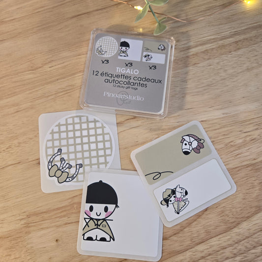 ensemble d'étiquettes autocollantes - TIGALO