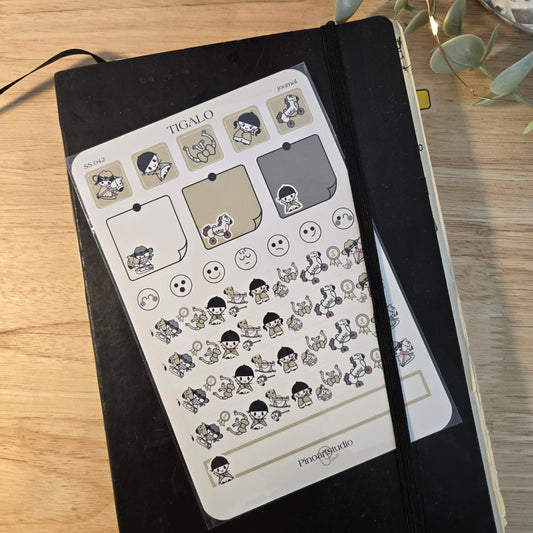 feuille d'autocollants - TIGALO journal