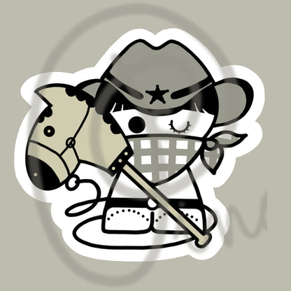 3in sticker - COWBOY